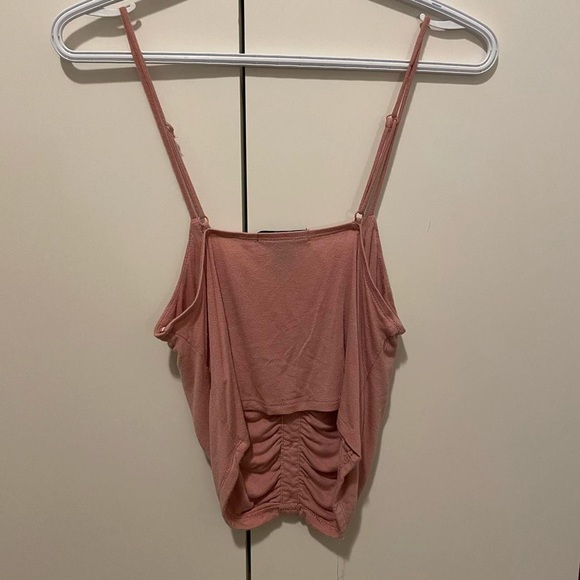 Pink Crop Tank Top - Picture 2 of 3